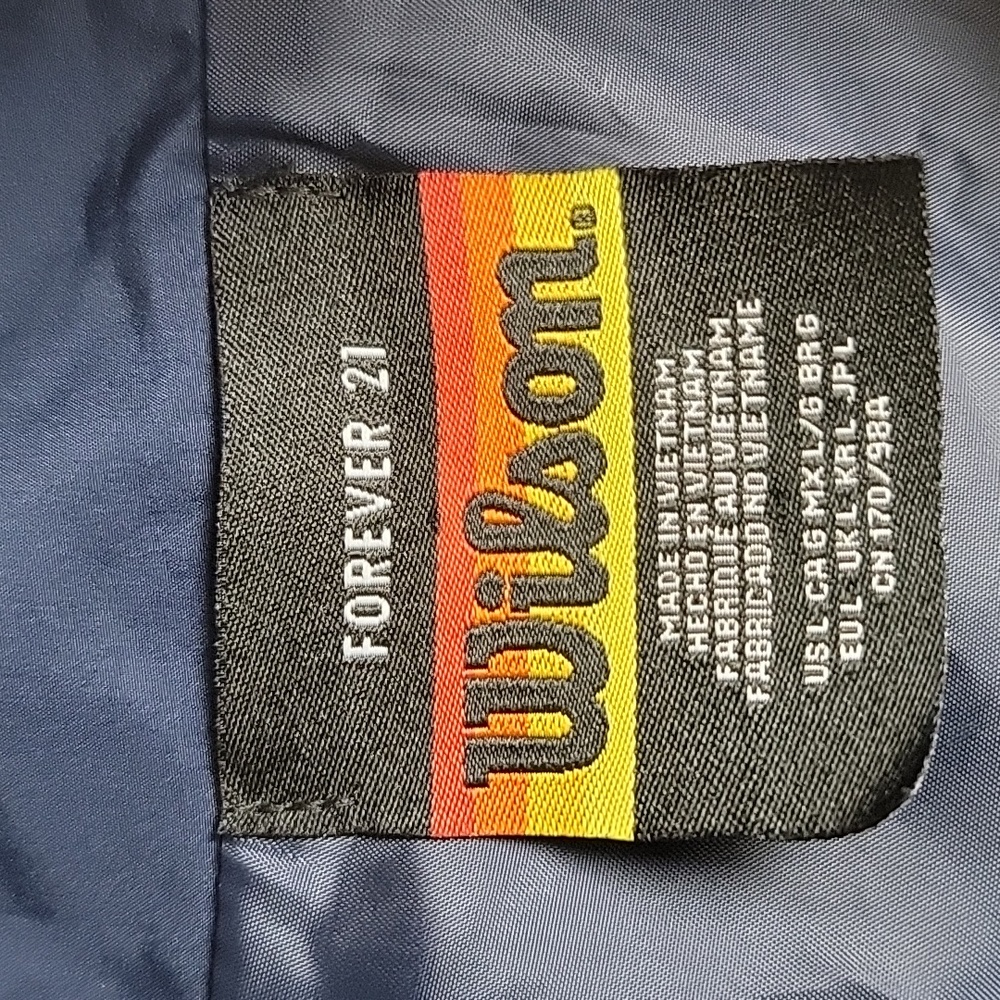 Wilson Navy Jacket with Rainbow Stripes - Picture 3 of 6